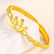 南非锡金戒指皇冠仿24K黄金色女款时尚百搭开口指环礼 皇冠