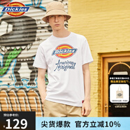 dickies 纯棉短袖T恤男 情侣男女同款 印花休闲百搭上衣7087 白色 XL