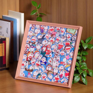 库洛米kitty喵木质异形手绘DIY拼图可涂色拼图生日礼物 叮当猫diy拼图+相框