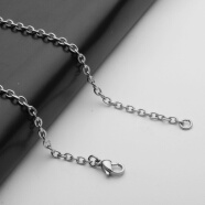钛钢男士项链 钛钢吊坠配链欧美O字链时尚简约圆珠项链 O字链（3MM粗长60CM）