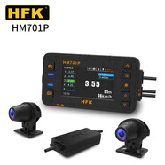 HFK HM701摩托车行车记录仪夜视高清摄像机防水 HM602防抖前后双镜头 HM701P记录仪+三星128G内存卡