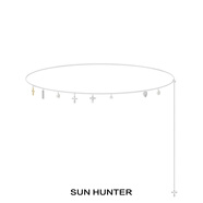 三横 SUN HUNTER蕾丝微光原创十字架挂饰腰链法式复古毛衣链 蕾丝十字架腰链