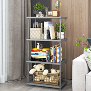 索尔诺（SuoErnuo）置物架家用简约台面落地储物收纳架层架厨房客厅多功能收纳架 4层银灰色烤漆管【长42宽22高80】