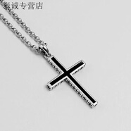 KZD老凤凰999足银纯银十字架吊坠男女个性复古时尚情侣项链生日礼物 纯银十字架吊坠配60cm圆珠链老凤 精美礼盒+擦银布同款
