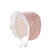 彩虹房子儿童新款秋冬季外出男女宝宝百搭保暖护加绒加厚耳帽合集 蕾丝花边粉色-参考年龄0-1岁建议帽围46-48cm