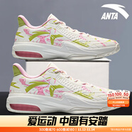 安踏KT3 team｜篮球鞋男秋冬季汤普森防滑减震男户外实战比赛运动鞋子 【KT3 TEAM低帮款】白/粉红/绿-1 41