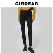 哥弟（GIRDEAR） GIRDEAR/哥弟  经典中高腰侧拉链弹力加绒小脚裤1100166 黑色 XL 5