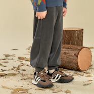 棉花堂【小奶皮】棉花堂男童女童外套男孩春秋儿童衣服童装运动外套 深灰 100