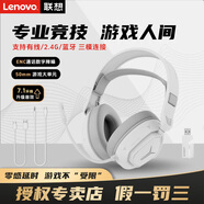 联想拯救者R360游戏耳机头戴式有线USB连接 7.1声道电脑耳机50mm驱动单元 专业吃鸡电竞耳机带麦克风 R360耳机【有线/无线/蓝牙】白色