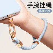迪士尼（Disney）2025新年款蛇年手机挂绳链女手腕绳百搭夹片防丢新款编织手机壳防摔款红色360°旋转高端带垫片挂 远峰蓝-金蝶【2025新年限定】