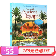 165元3件 usborne出品精装 英文原版绘本See Inside偷偷看里面揭秘系列大开本 幼儿童英语童话故事图画书 科普百科常识翻翻洞洞书 古埃及