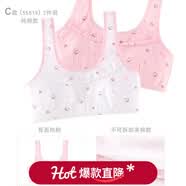 Hello Kitty少女内衣文胸背心女童青春发育期纯棉吊带透气女孩抹胸女学生初中 C款棉背部 [不可拆夹棉款] 55519 均码 80A/上胸围78-82cm