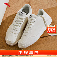 安踏（ANTA）板鞋男冬季低帮潮流小白鞋男士户外轻便休闲运动鞋子 【A款】象牙白-1 40.5 (250mm)