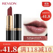 露华浓（Revlon）丽采保湿滋润唇膏女士哑光黑管口红女士不掉色美妆化妆品女彩妆 535#砖红色（奶油质地）