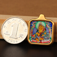 不掉色 2.0唐卡吊坠西藏饰品藏式项链黄财神扎基拉姆佛牌嘎乌盒 黄财神_暴力