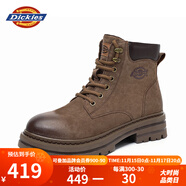Dickies男士马丁靴高帮时尚男靴工装靴情侣靴男 咖色 44-男款