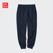 优衣库男装女装HEATTECH仿羊羔绒运动长裤保暖抓绒加绒裤子469966 69 藏青色 XL /180/96B