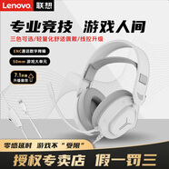 联想拯救者R360游戏耳机头戴式有线USB连接 7.1声道电脑耳机50mm驱动单元 专业吃鸡电竞耳机带麦克风 R360耳机【有线】白色