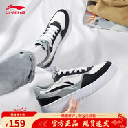李宁板鞋男鞋新款2025秋季小白鞋休闲运动低帮学生透气百搭潮流鞋子 黑色/标准白【手绘风logo】 40