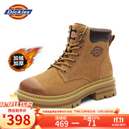 Dickies男士马丁靴高帮时尚男靴工装靴情侣靴男 土黄-加绒 47-男款