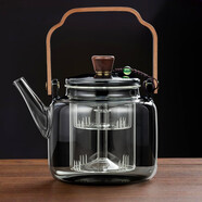 富光（FUGUANG）加厚玻璃煮茶壶蒸煮一体耐高温围炉烧水养生壶 1.3L烟灰-星空壶(蒸煮一体) 1L以上