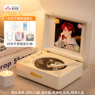 Riksoin雷克森【可定制碟片】CD机光盘发烧友专辑蓝牙播放器复古听唱碟怀旧复古文艺cd机送七夕情人节生日 丝缎白【原声音质】5.4蓝牙芯片+柏林之声
