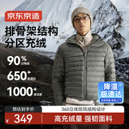 京东京造羽绒服男款轻薄连帽白鸭绒男士新衣送礼外套 钛灰色 M