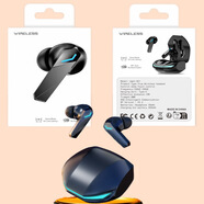 中性新款现代Uget-001私模电竞游戏耳机蓝牙无线高颜值充电仓耳塞式 Uget-001蓝牙耳机【黑色】盒装