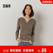 森马（Semir）森马毛衣女短款假两件含羊毛针织衫24冬新款保暖内搭109724107015