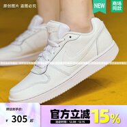 NIKE耐克女鞋 EBERNON 复古潮流舒适透气低帮运动休闲板鞋 白色AQ1779-100 36