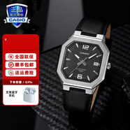 卡西欧（CASIO）女表小方块皮带钢带月相网红同款熊猫配色石英情侣表日韩表 MTP-B195L-1AVPF