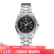 卡西欧（CASIO）女表 钢带/皮带三眼时装手表 时尚商务石英表 LTP-2088D-1A