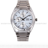 卡西欧（CASIO）手表男三眼商务时尚休闲防水钢带简约学生腕表 MTP-1191A-7A