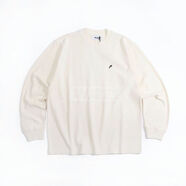 PALACE徽标Logo印花圆领套头长袖T恤休闲打底衫 男女同款 杏色 S