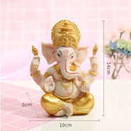 泰国象神摆件印度象鼻财神泰式餐厅吧台收银台东南亚风格装饰 中号彩色象鼻财神--高14cm树脂款