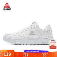 匹克板鞋男鞋冬季空军一号小白鞋薄底德训鞋子男轻便休闲女鞋运动鞋男 【男款】大白/浅灰 40