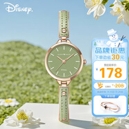 迪士尼（Disney）手表女款轻奢小众高颜值拼接式手链腕表女士防水小绿表生日送女生