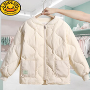 G.duck冬季新款儿童羽绒服内胆韩版男童保暖加厚外套女童中大童轻薄内穿 奶油白 140 cm