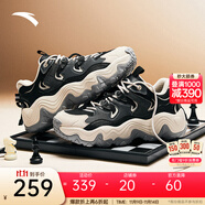 安踏星芒丨复古厚底休闲鞋男女同款2025冬季厚底增高运动情侣款老爹鞋 【女】基础黑/城堡灰/白垩色-2 36.5 (女)