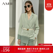 AMII女装2025职业西服套装女夏季新款休闲外套时尚西装两件套 抹茶绿(西装) S (155)