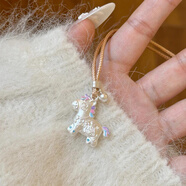 海上罗孚足银999珐琅彩小马吊坠女本命年生肖马卡通银项链生日礼物送女友 珐琅彩足银小马项链