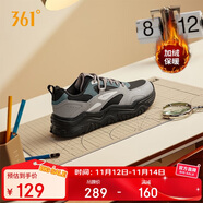 361°运动鞋女冬季加绒复古棉鞋情侣厚底休闲老爹鞋子女682446738-2