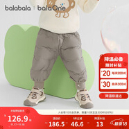 巴拉巴拉童装宝宝羽绒裤高腰护肚长裤男女童2025冬装保暖裤子208425108208