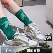 安踏（ANTA）982丨王一博同款板鞋女厚底运动休闲鞋商场同款1224480 漂洗绿/象牙白-7 39
