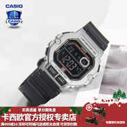 卡西欧（CASIO） 男表女表卡西欧手表男女情侣表学生时尚运动表太阳能双显电子表 WS-1400H-1BVPF小银黑方块