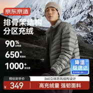 京东京造羽绒服男款轻薄立领白鸭绒男士新衣送礼外套 钛灰色 L