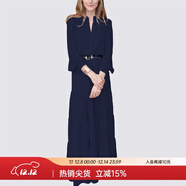 MeetMetro玛依尔法式仙女连衣裙女2025秋新款高端气质纯欲风裙子礼服长裙 藏蓝【现货】 L