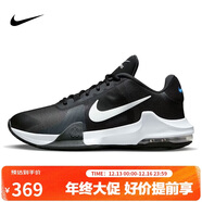 耐克（NIKE）男子篮球鞋IMPACT缓震气垫低帮运动鞋DM1124-001黑白42