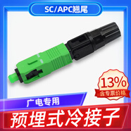 科路士 电信级SC/UPC冷接子FC预埋式皮线光纤快速连接器LC冷接头蝶形光缆FTTH入户光纤冷接子 SC/APC冷接子广电专用/预埋式 10个装