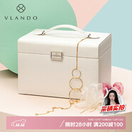VLANDO首饰盒生日礼物送女友老婆桌面收纳盒耳环项链戒指饰品盒